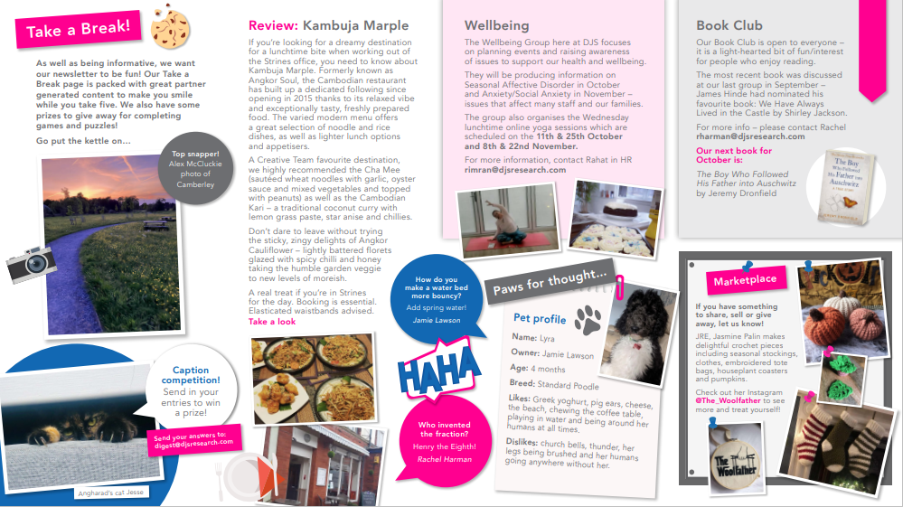 Wellbeing highlights